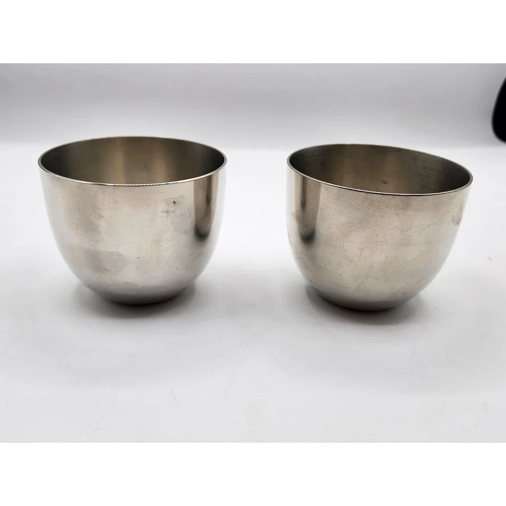 Vintage Stieff Pewter Jefferson Cups P50 Pair ATC Hallmark Unengraved USA